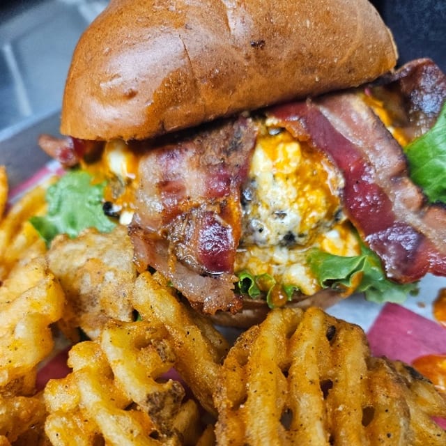 Raging Buffalo Burger.