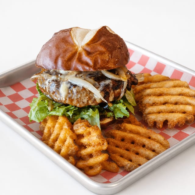 Bourbon Glazed Burger.