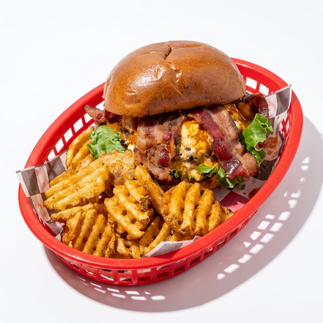 Raging Buffalo Burger.