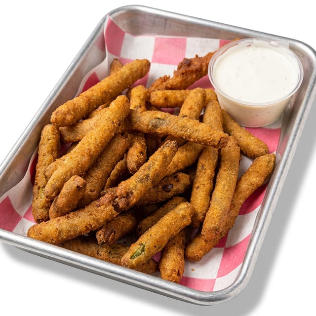 Fried Green Beans with Ranch.